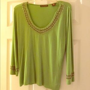 Lime Green Top by Barami Designs of India